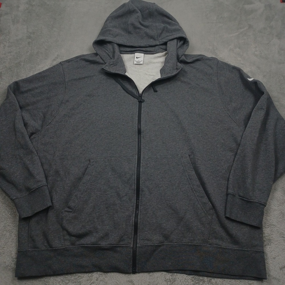 Nike Jacket Mens 4XL Gray Full ZIp Hooded Pockets‎ Casual Logo